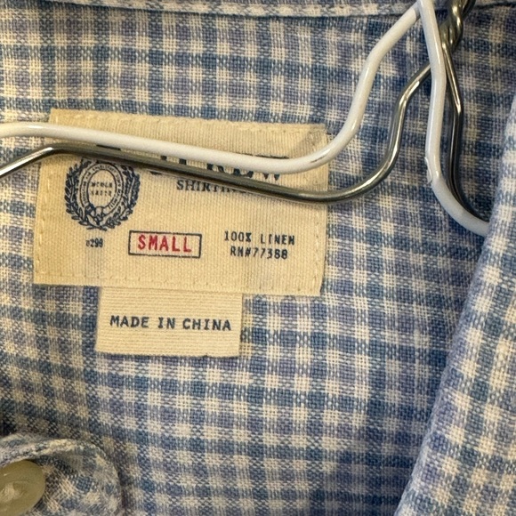 J Crew Men’s Plaid Linen Button Down Shirt - Small - Picture 6 of 7